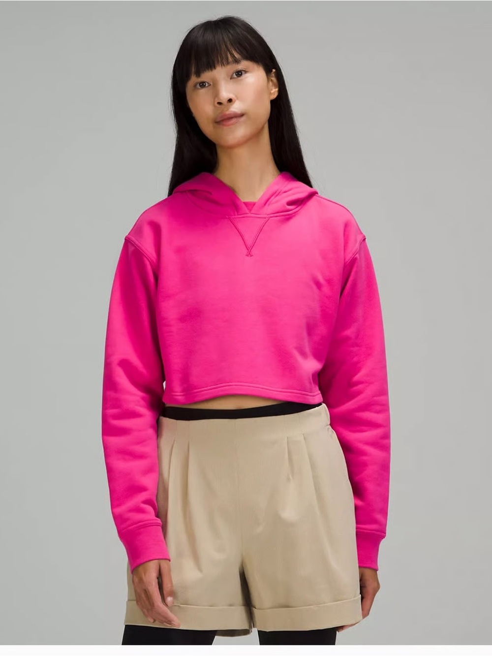 Lululemon All Yours Crop Hoodie Sonic Pink